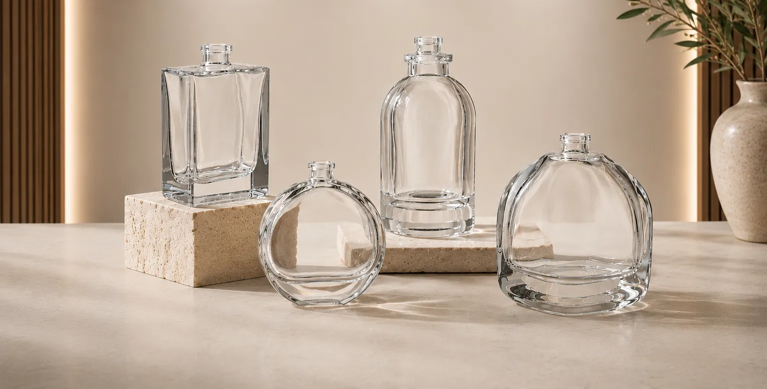 KeepMe glass bottle range on display